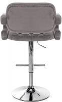 Barhocker Dublin Samt chrom grau 