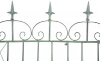 4er Set Gartenzäune Mangold antik-grün 