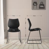 2er Set Stuhl Houma schwarz