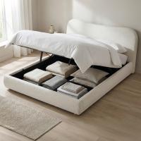 Bett Maido Teddy Stoff 180x200 cm creme 