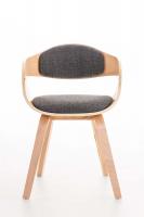 Besucherstuhl Kingston Stoff natura/hellgrau 