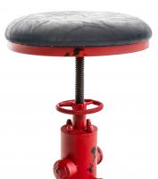 2er Set Barhocker Lumos Vintage Kunstleder rot schwarz 