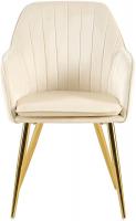 Esszimmerstuhl Cheryl Samt gold creme 