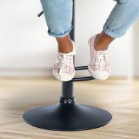 Barhocker Solon Schwarz Samt dunkelgrau 