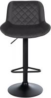 2er Set Barhocker Kasson Samt  schwarz 