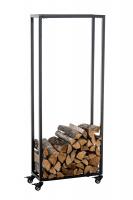 Kaminholzständer Hetta 25x40x150 cm schwarz