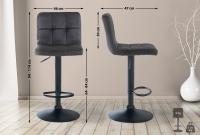 2er Set Barhocker Peru Samt schwarz schwarz 
