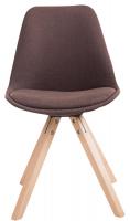 4er Set Besucherstuhl Toulouse Stoff Square Natura braun 