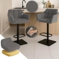 Barhocker Damaso B Cord taupe 