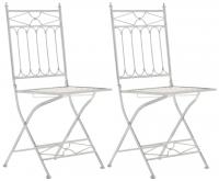 2er Set Klappstuhl Asina antik weiß 