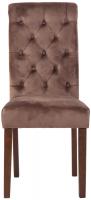 2er Set Esszimmerstühle Lisburn Samt braun 