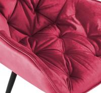4er Set Stuhl Tanna Samt rot 