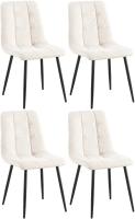 4er Set Esszimmerstuhl Tilde Cord creme 