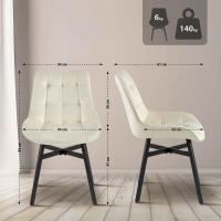 Stuhl Colby Samt creme Stuhl Colby Samt creme