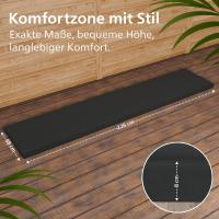 Teakbank Jackson mit Sitzkissen 240 cm + teak dunkelgrau 