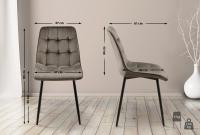 2er Set Esszimmerstuhl Gifford Samt anthrazit 