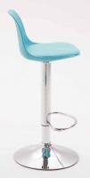 2er Set Barhocker Kiel Kunststoff chrom blau 
