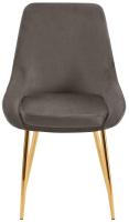 2er Set Esszimmerstuhl Elmira Samt gold anthrazit 