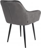 2er Set Esszimmerstühle Stanley Samt dunkelgrau 