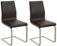 2er Set Esszimmerstühle Belfort braun