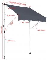 Klemmmarkise Westerly 200x120 cm anthrazit 