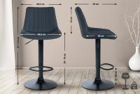 Barhocker Toni Stoff schwarz dunkelgrau 