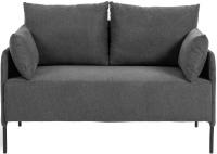 Ziden Couch 2 Sitzer Stoff dunkelgrau 