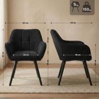 Esszimmerstuhl Vienna Cord schwarz schwarz 