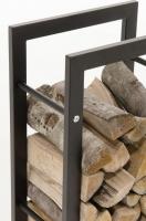 Kaminholzständer Keri 25x40x150 schwarz-matt 