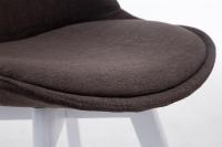 Besucherstuhl Borneo V2 Stoff  weiß (eiche) dunkelgrau 