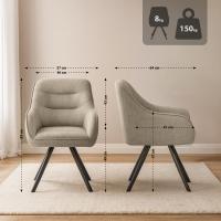 Stuhl Pettuli Stoff taupe 