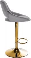 Barhocker Milet Samt gold dunkelgrau 