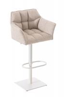 Barhocker Damaso W Stoff elfenbein