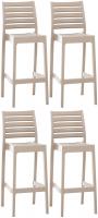 4er Set Barhocker Ares schlamm 