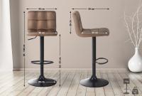 4er Set Barhocker Feni Samt braun 