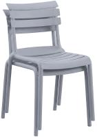 Gartenmöbel-Set Vela mit 2 Stühlen grau 