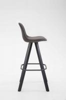 Barhocker Franklin Stoff Square Schwarz (eiche) dunkelgrau 