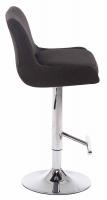 2er Set Barhocker Club Stoff chrom dunkelgrau 