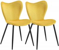 2er Set Esszimmerstuhl Maika Stoff gelb 2er Set Esszimmerstuhl Maika Stoff gelb