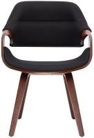 Esszimmerstuhl Maira Stoff walnuss/schwarz 