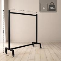 Kleiderständer Gisborne 120x38x120 schwarz 