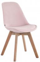 Besucherstuhl Borneo V2 Samt natura (eiche) pink