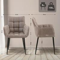 Stuhl Tirana Stoff schwarz terrabraun Stuhl Tirana Stoff schwarz terrabraun