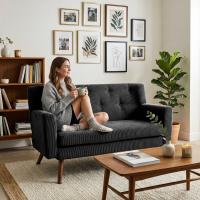 Sofa Kioni Cord schwarz 