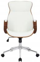 Bürostuhl Melilla Kunstleder walnuss/weiß 