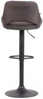 Barhocker Milet Stoff schwarz dunkelgrau 
