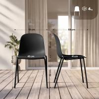 4er Set Stuhl Hardin schwarz 