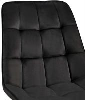 2er Set Esszimmerstuhl Gifford Samt schwarz 