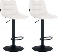 2er Set Barhocker Jerry Kunstleder schwarz weiß
