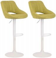 2er Set Barhocker Milet Stoff W grün
